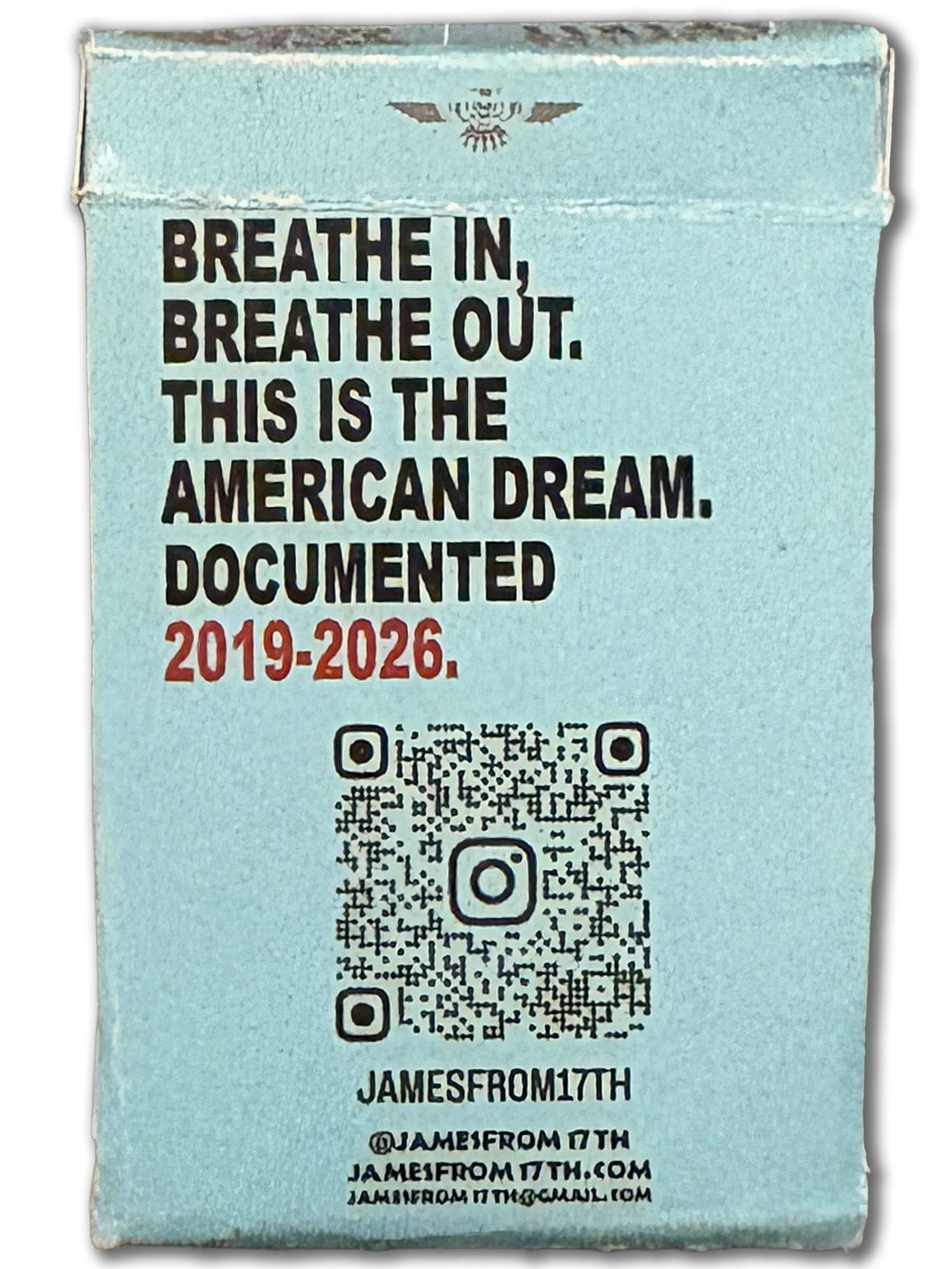 Blue Cigarette Box Photo Zine